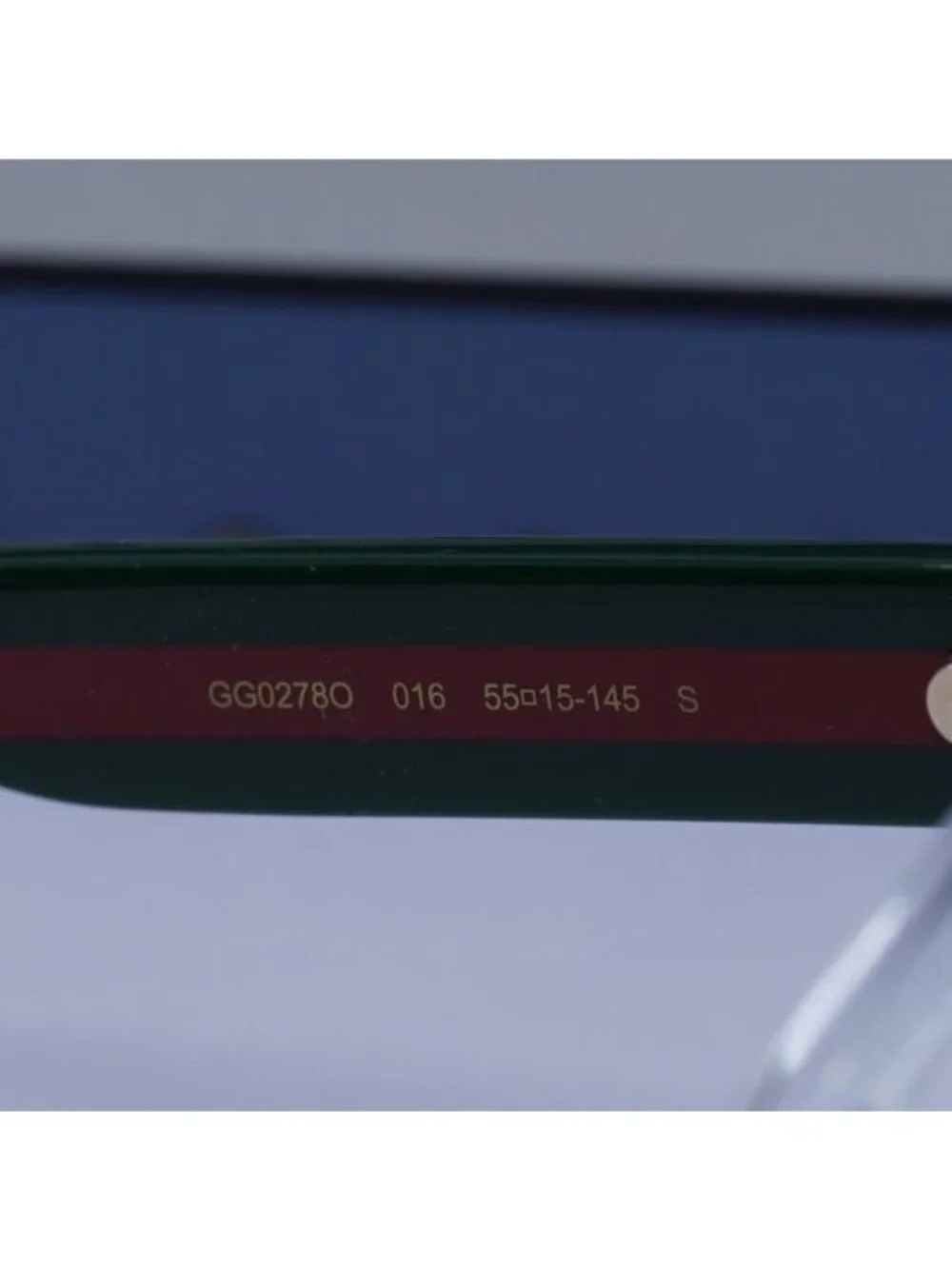 Gucci GG0278O 016 Rectangle Eyeglasses 55mm - Crystal/Green/Red
